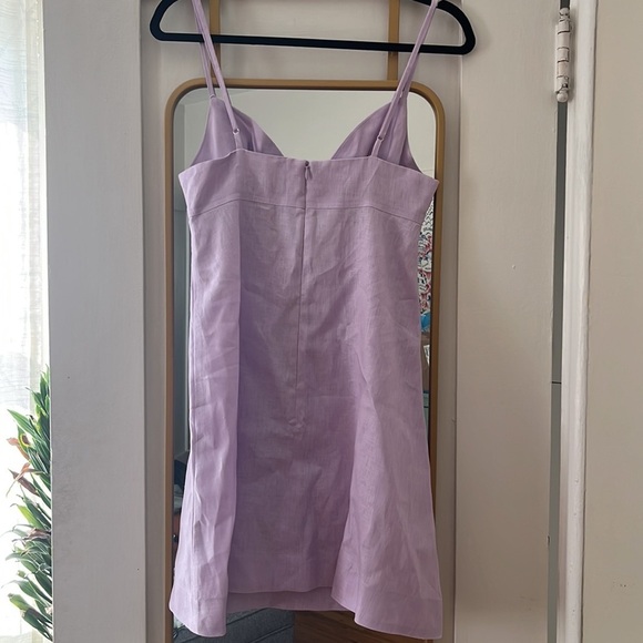 NWT Matthew Bruch Kimmie Cutout Linen Mini Dress - Picture 5 of 6